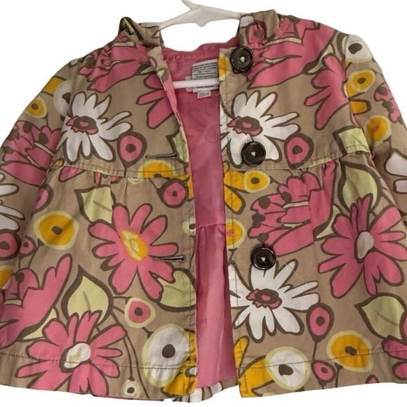 Genuine Kids from OshKosh Hooded Jacket Baby Girls 18M Cotton Lined Lightweight - Picture 3 of 5